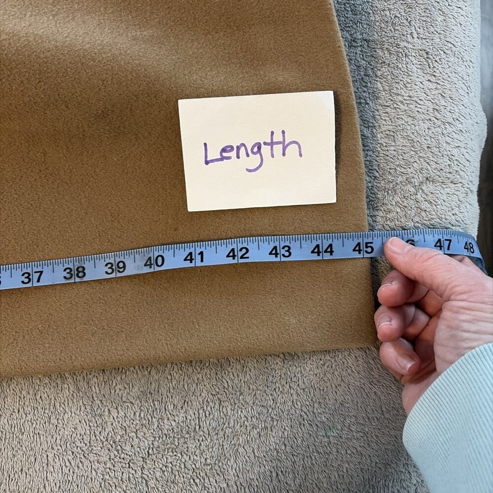 Vintage London Fog Mens 44 Long Wool Overcoat Tan Classic City Office Business - Picture 12 of 16